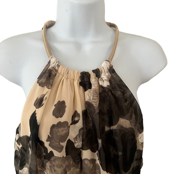 Eliza J NEW WITH TAGS Floral Halter Maxi High Low Flowy Dress Gown Size 6 - Picture 6 of 13